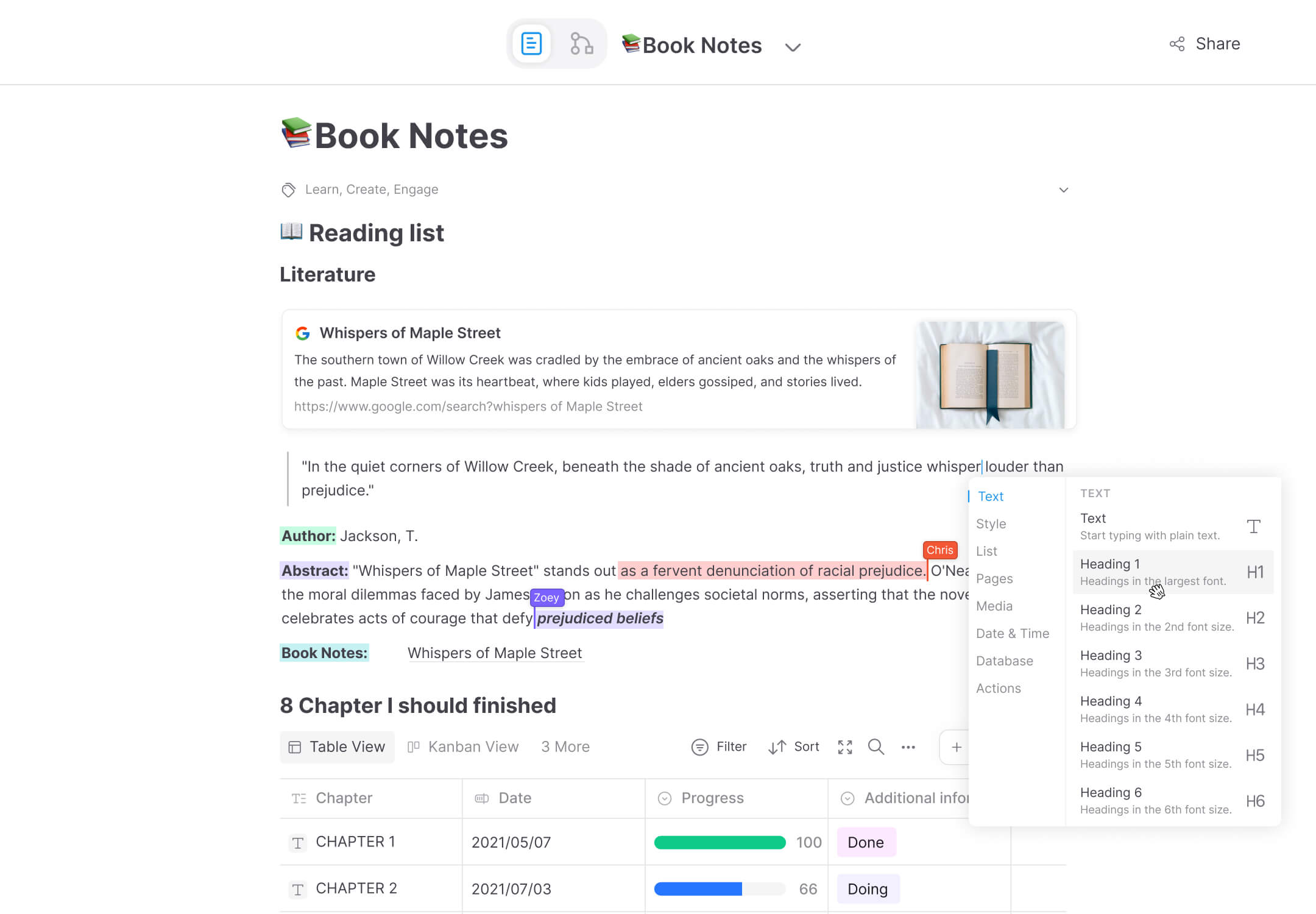 AFFiNE docs editor for building connected notes and knowledge base pages